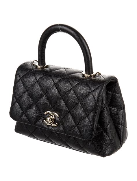 chanel mini coco handle so black|chanel mini coco handle bag.